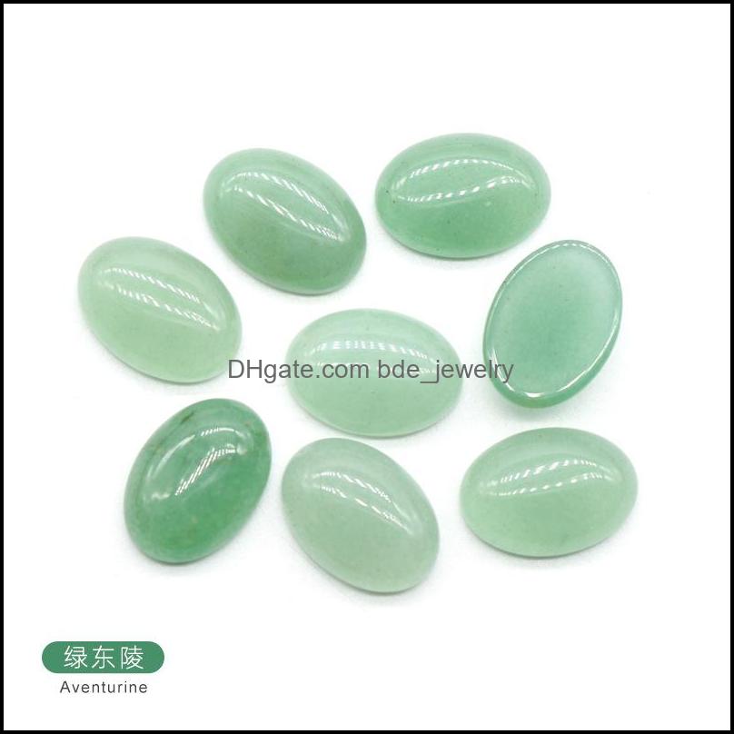 Stone 13X18Mm Flat Back Assorted Loose Oval Cab Cabochons Beads For Jewelry Making Healing Crystal Wholesale Drop Deliver Dhseller2010 Dhadh