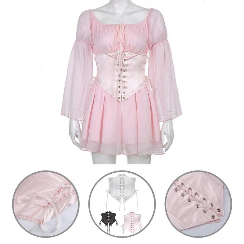 Bustiers & Corsets Trendy Useful Lace-Up Gathered Waist Cincher Overbust Women Corset Boned For ClubBustiers, Black
Bustiers & Corsets Trendy Useful Lace-Up Gathered Waist Cincher Overbust Women Corset Boned For ClubBustiers, Black