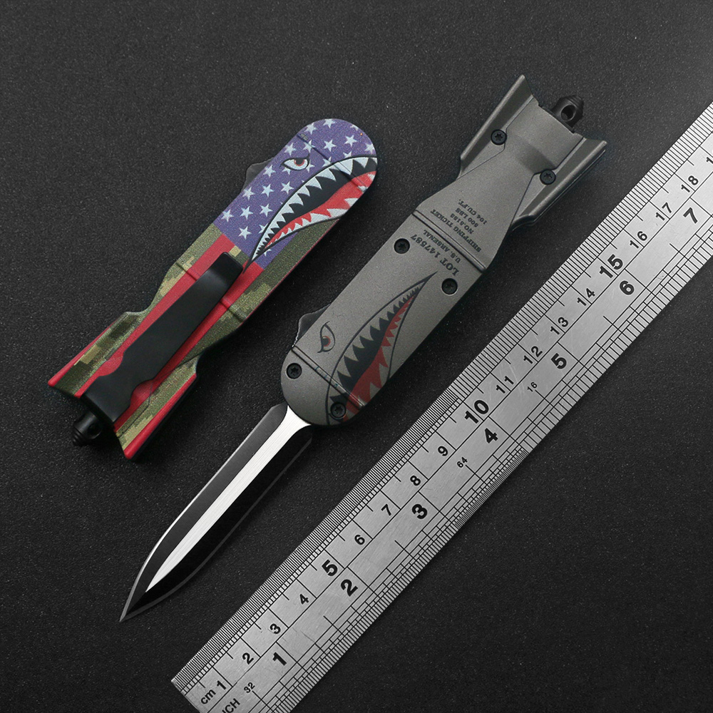 Heavy Duty Tactical Military Pocket Self-Defense Automatic Knife 440 Folding Blade EDC Survival Tool American Flag Pattern Holiday gifts
Heavy Duty Tactical Military Pocket Self-Defense Automatic Knife 440 Folding Blade EDC Survival Tool American Flag Pattern Holiday gifts