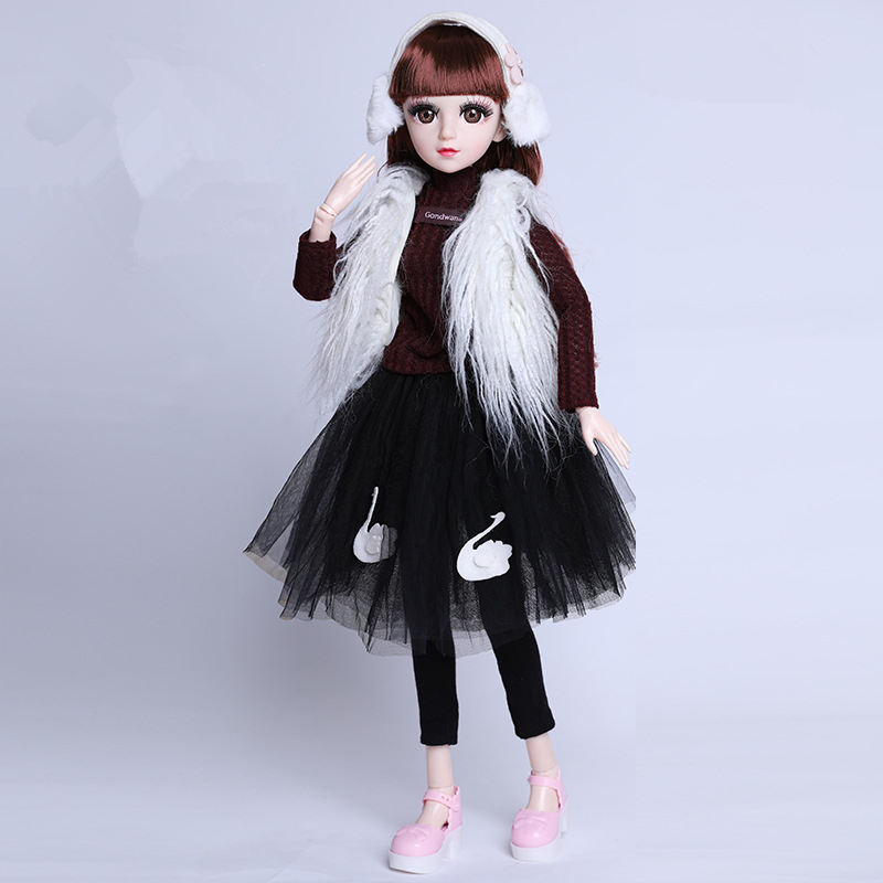 Beautiful Handmade Doll Set Dress 60cm BJD Clothes Fashion Casual Suit for 1/3 Accessories Girls Kids Toy Gifts 220505