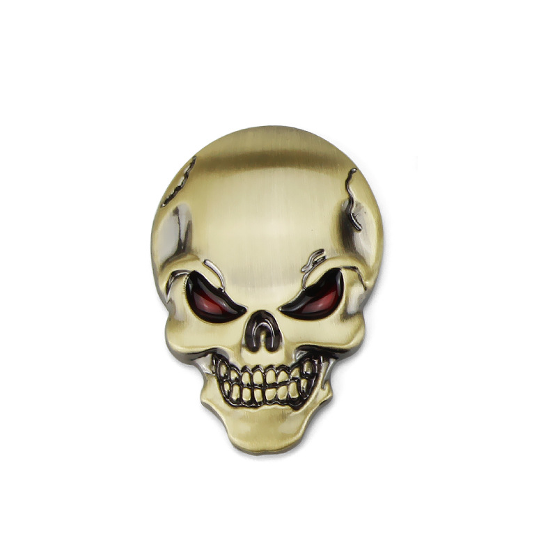 3D Metal Skull Car Sticker Plating Badge "Ghost "Logo Emblem Automobiles refitting Exterior Decor
