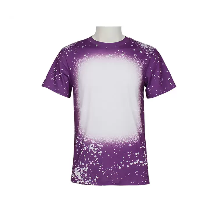 DHL Sublimation party Bleached Shirts Heat Transfer Blank Bleach Shirt Bleached Polyester T-Shirts US Men Women Supplies GJ0224