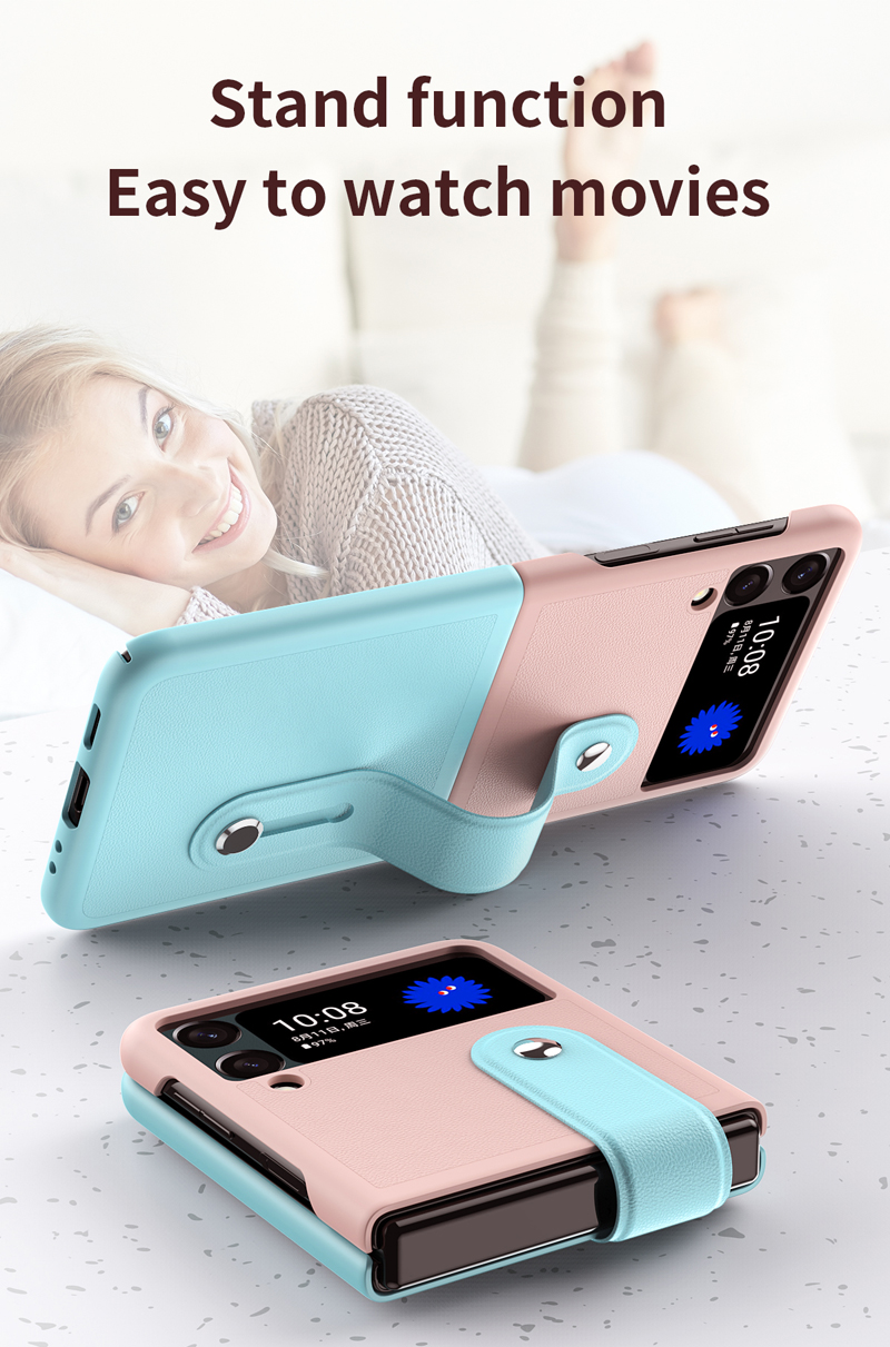 For Z Flip 5 Samsung Galaxy Z Flip 4 3 Case With Retractable Wrist Strap PU Leather Folding Shockproof Cover
For Z Flip 5 Samsung Galaxy Z Flip 4 3 Case With Retractable Wrist Strap PU Leather Folding Shockproof Cover