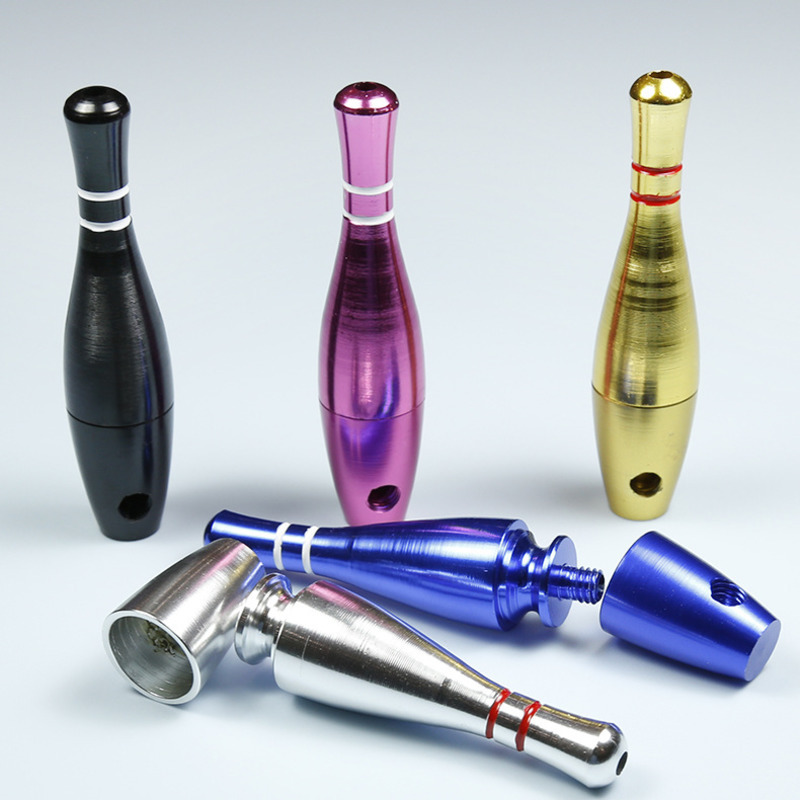 Hot Bowling Style Filter pipes popular in Europe and the United States disassemblable multi-colored metal pipes
Hot Bowling Style Filter pipes popular in Europe and the United States disassemblable multi-colored metal pipes