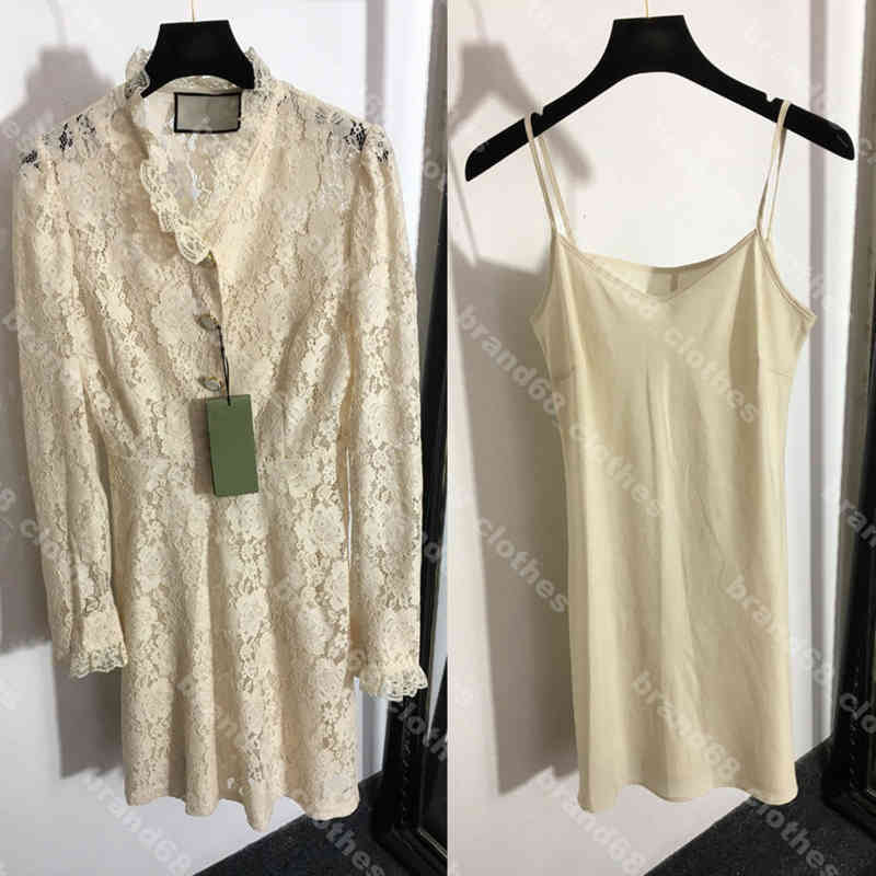 22ss women lace cutout dresses shirts silk slip lining two piece slim fit transparent short sleeve Party dress logo g..cci Brand tops Designer womens clothing a1
22ss women lace cutout dresses shirts silk slip lining two piece slim fit transparent short sleeve Party dress logo g..cci Brand tops Designer womens clothing a1