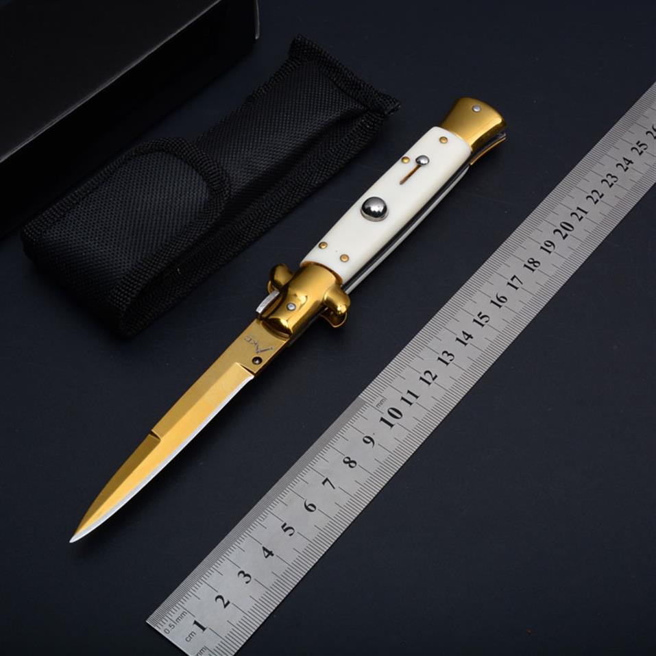 The 9'' ACK White Godfather Stiletto Mafia Horizontal Folding knife Automatic Pocket knives C07 11 13 Inch 9 EDC Tools283Q
The 9'' ACK White Godfather Stiletto Mafia Horizontal Folding knife Automatic Pocket knives C07 11 13 Inch 9 EDC Tools283Q