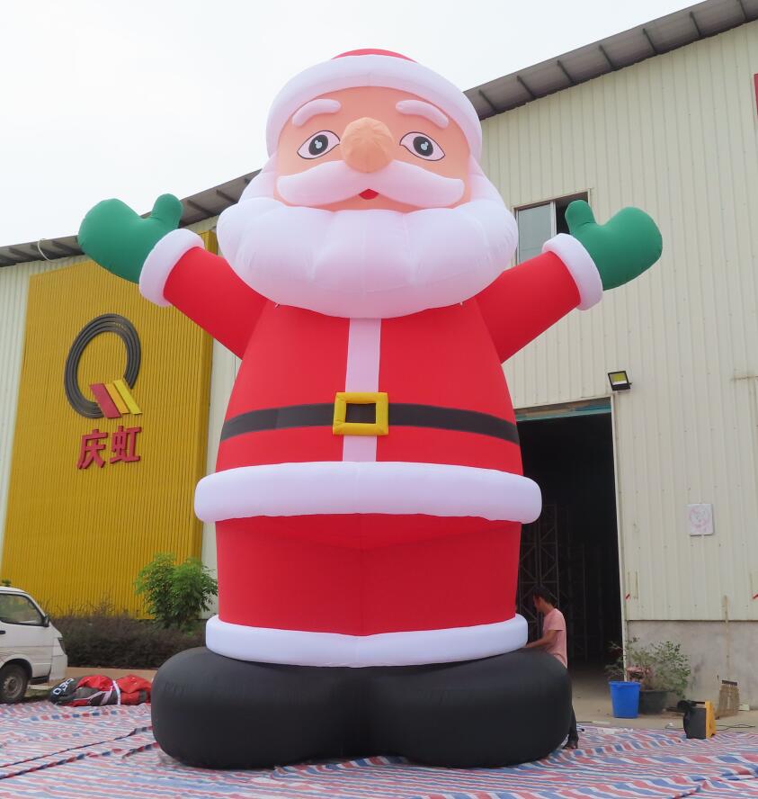Outdoor Activities 6m 20ft/ 12m 40ft tall Giant Large Inflatable Santa Claus Model with led light For Christmas Festival Playground Decoration