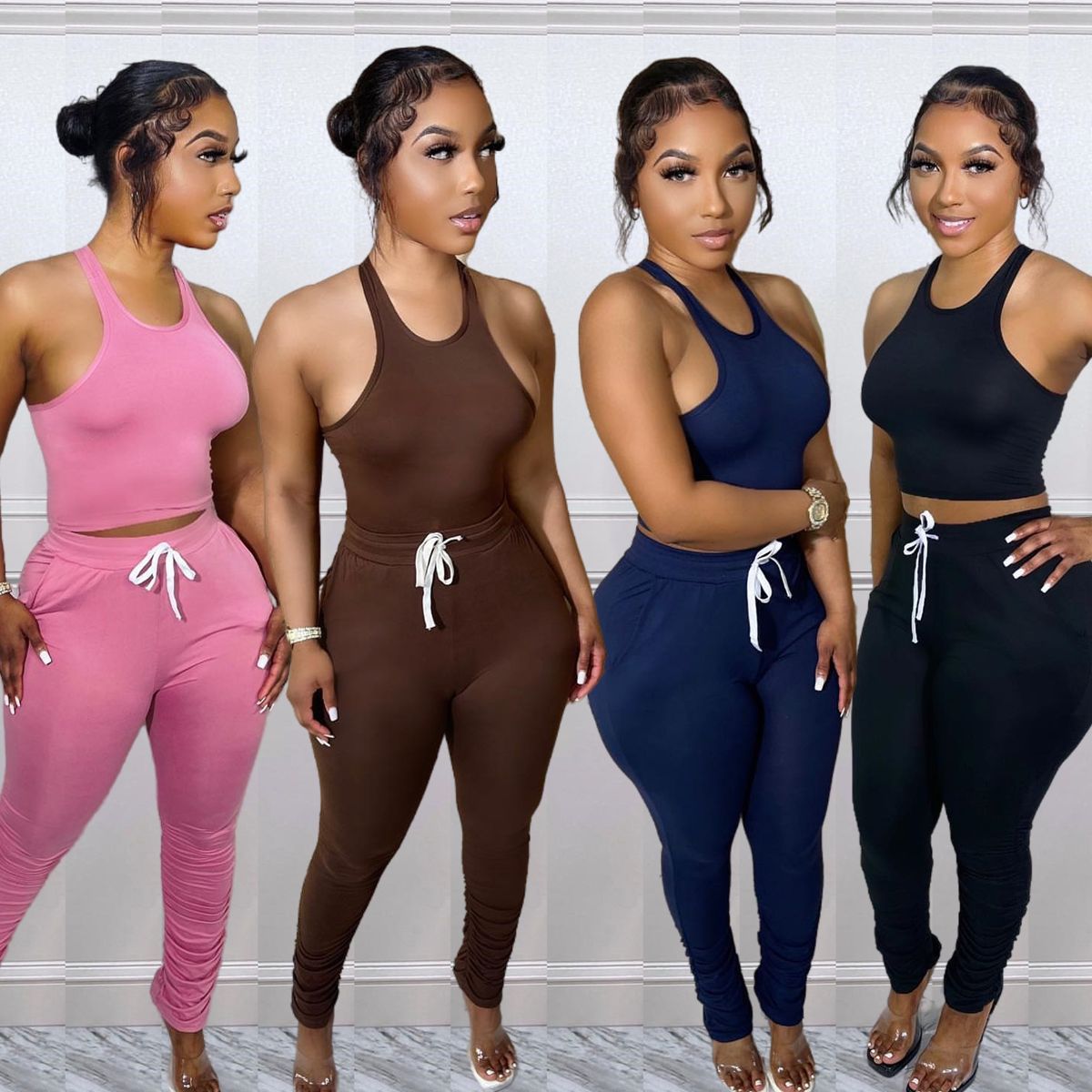 Summer Women Tracksuits Two Piece Sets Fashion Casual Crop Top and Long Pants Ladies Sweat Suits Jogger Leisure Suit Female Fine, Black
Summer Women Tracksuits Two Piece Sets Fashion Casual Crop Top and Long Pants Ladies Sweat Suits Jogger Leisure Suit Female Fine, Black