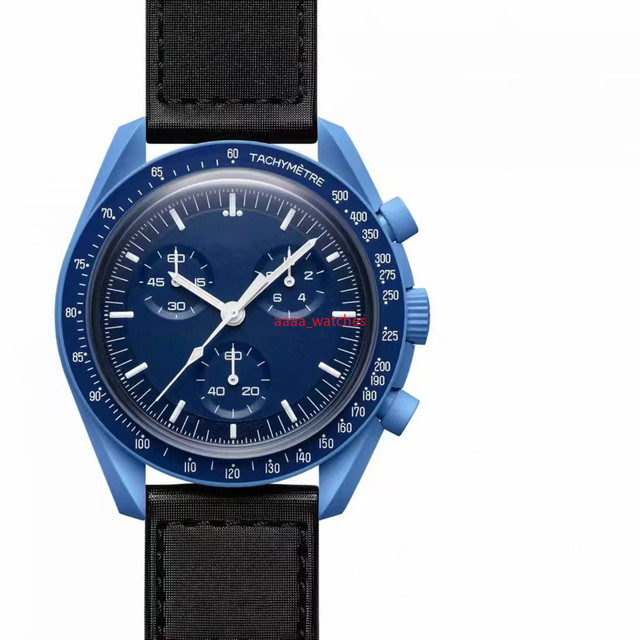 2022 NEW Super waterproof 6-pin full-featured Speedmaster planet couple quartz watch high-quality alloy Swatch feels great watches