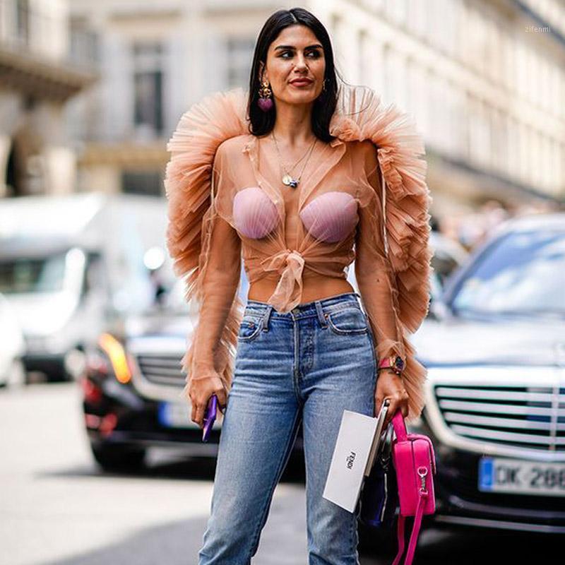 High Street Sexy See Thru Ruffles Tutu Blouse Women Full Sleeves Short Shirt Female Top Summer Blusas Mujer De Moda 2022 Women's Blouses & S, Beige
High Street Sexy See Thru Ruffles Tutu Blouse Women Full Sleeves Short Shirt Female Top Summer Blusas Mujer De Moda 2022 Women's Blouses & S, Beige