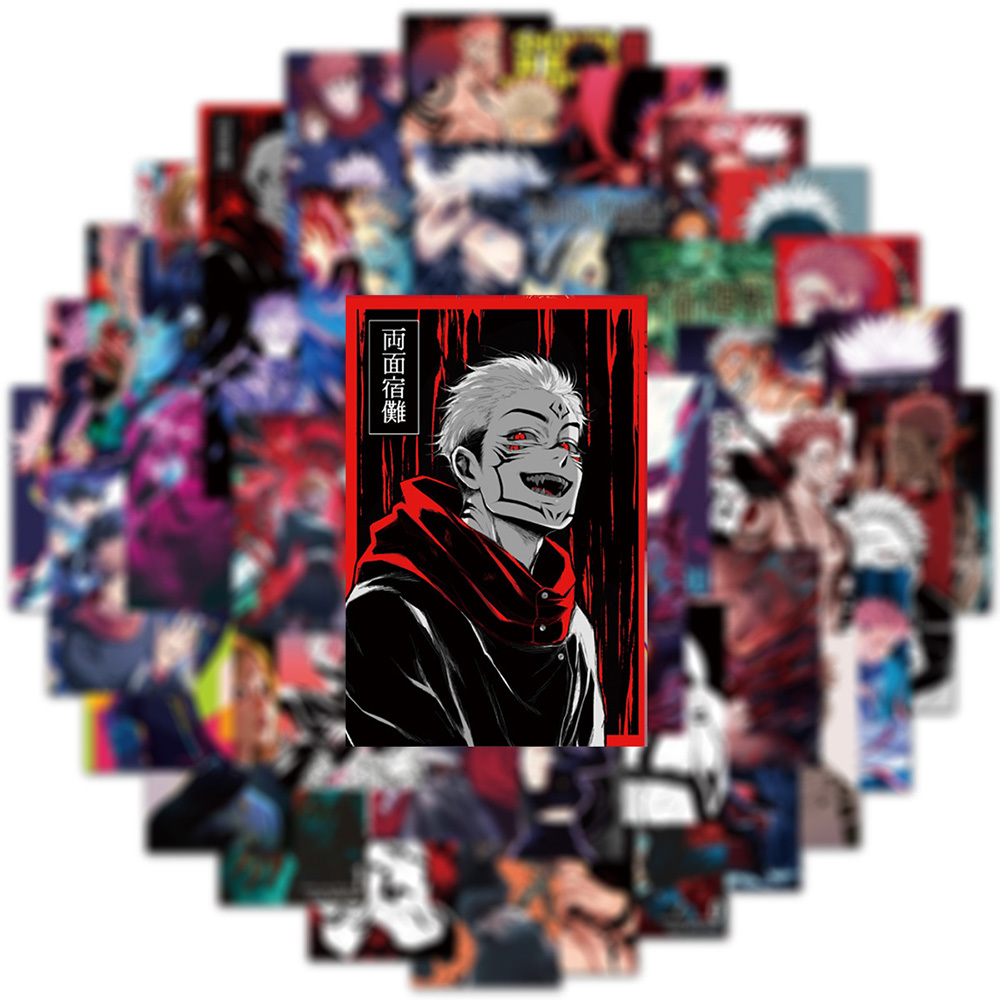 Waterproof 10/30/50pcs Jujutsu Kaisen Anime Graffiti Stickers Decals Travel Luggage Guitar Phone Laptop Waterproof Kid Cartoon Sticker Toy Car sticker