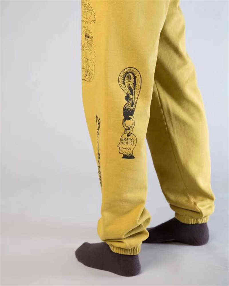 Brain Dead Gustavo Joggingbroek Streetwear Autumn Winter Casual Joggers Brain Dead Gustavo Broek Pan