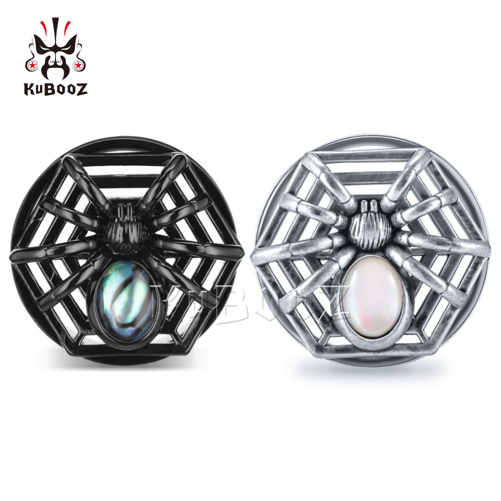 KUBOOZ Stainless Steel Shell Spider Ear Plugs Piercing Tunnels Earring Gauges Body Jewelry Stretchers Expanders Silver Black Wholesale 8mm to 25mm 40PCS
KUBOOZ Stainless Steel Shell Spider Ear Plugs Piercing Tunnels Earring Gauges Body Jewelry Stretchers Expanders Silver Black Wholesale 8mm to 25mm 40PCS