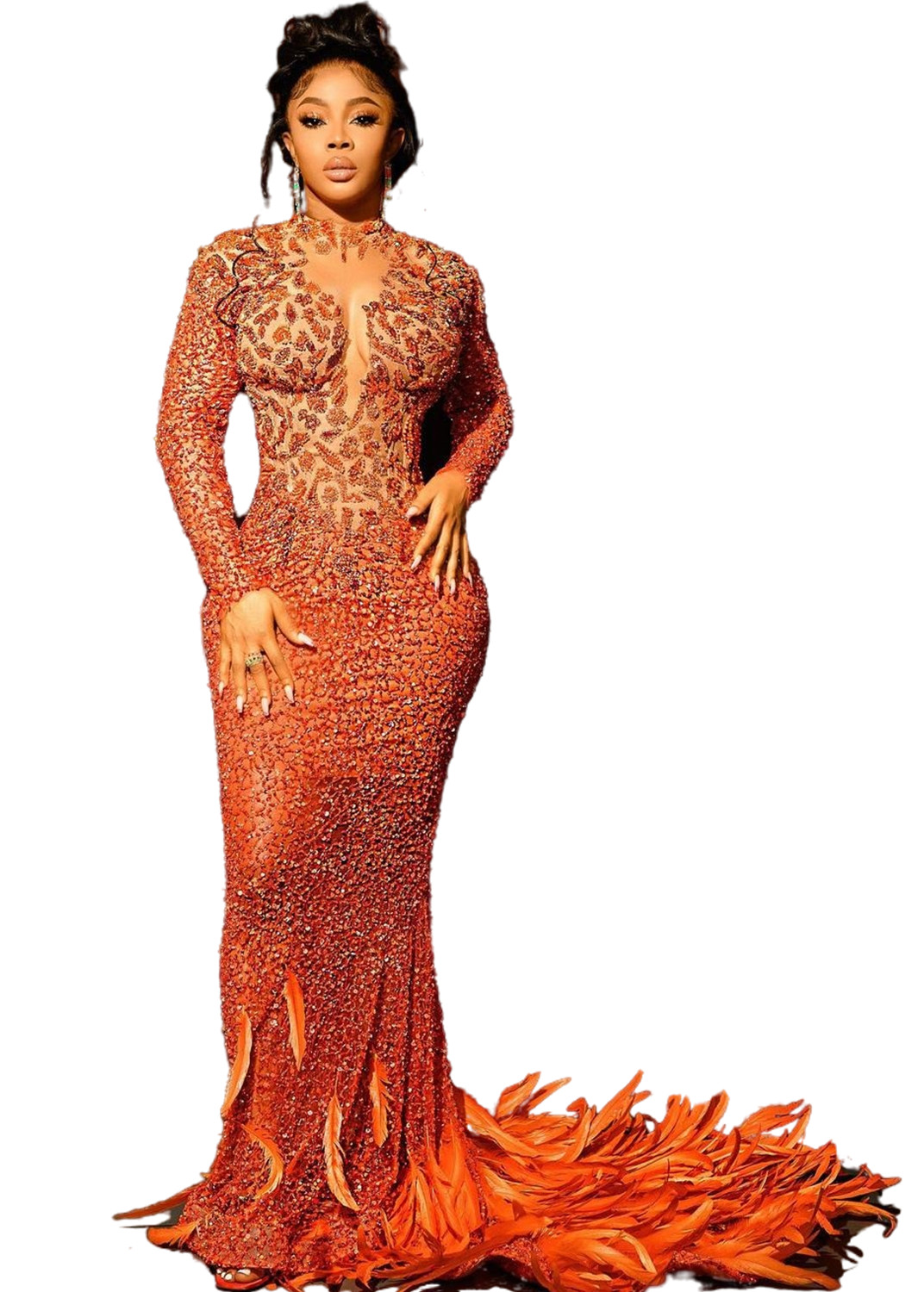 Plus Size Arabic Aso Ebi Luxurious Mermaid Sparkly Prom Dresses Beaded High Neck Evening Formal Party Second Reception Birthday Engagement Gowns Dress