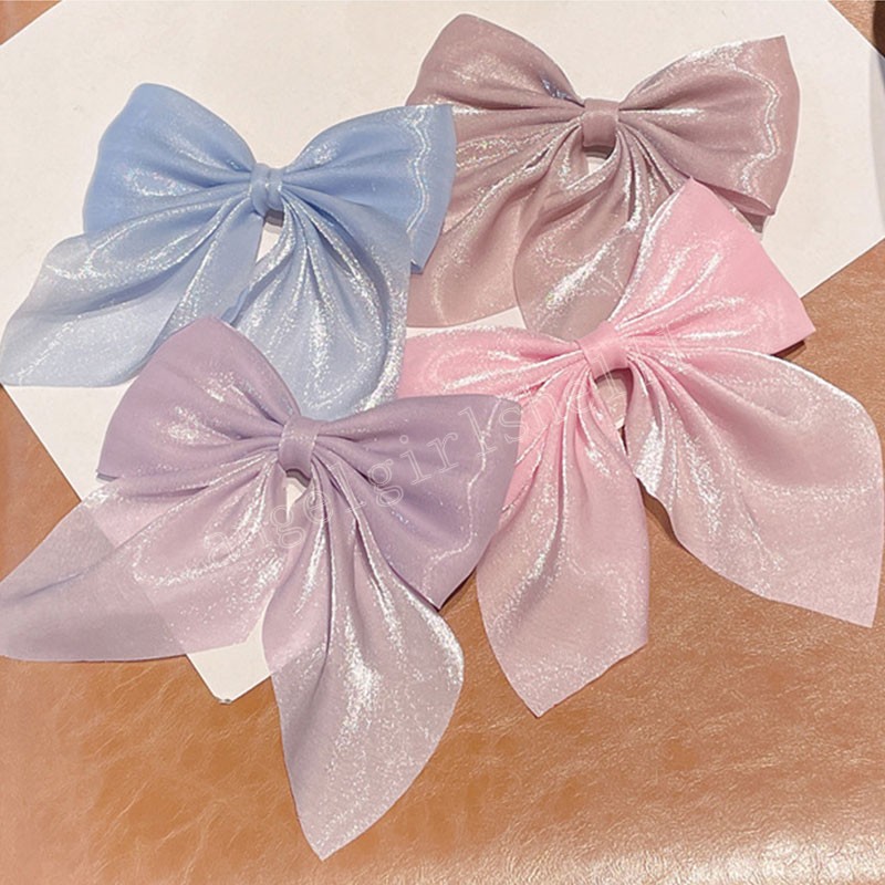 Girls Big Bowknot Barrettes Sweet Small Fresh Pearlescent Satin Ribbon Hair Clip All-match Bow-knot Headwear For Women, Mixed color
Girls Big Bowknot Barrettes Sweet Small Fresh Pearlescent Satin Ribbon Hair Clip All-match Bow-knot Headwear For Women, Mixed color