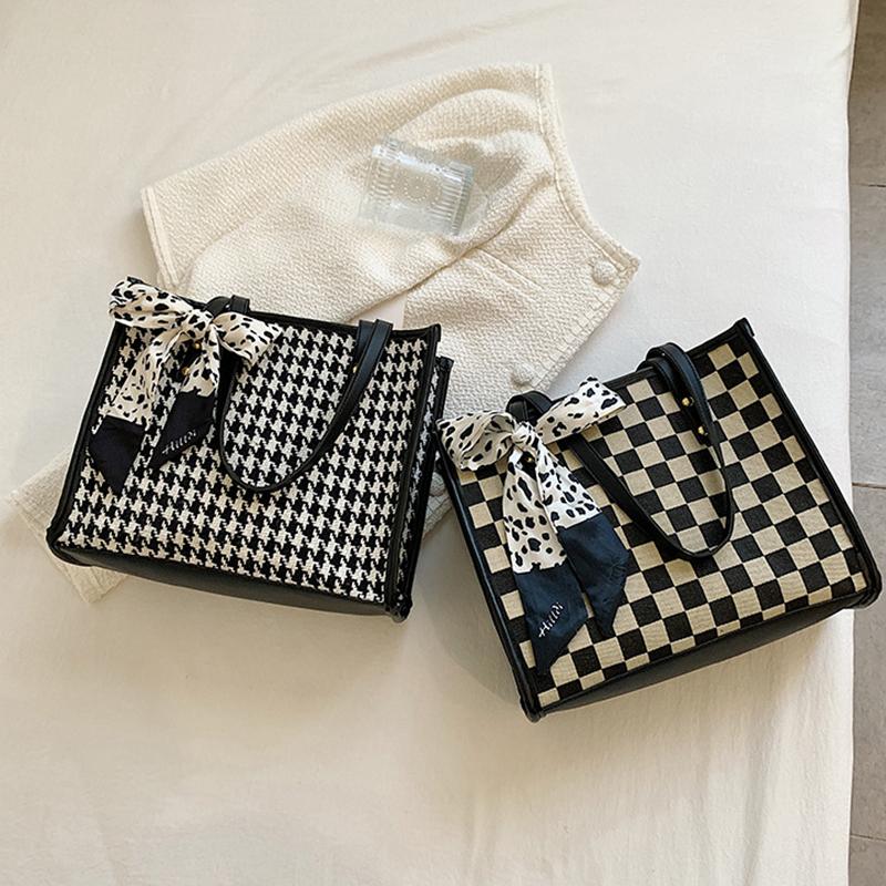 Evening Bags Big Tote Bag Women Vintage High Capacity Shoulder Houndstooth Zipper Soft Handbag Korean Lady Shopping BagEvening, Houndstooth black
Evening Bags Big Tote Bag Women Vintage High Capacity Shoulder Houndstooth Zipper Soft Handbag Korean Lady Shopping BagEvening, Houndstooth black