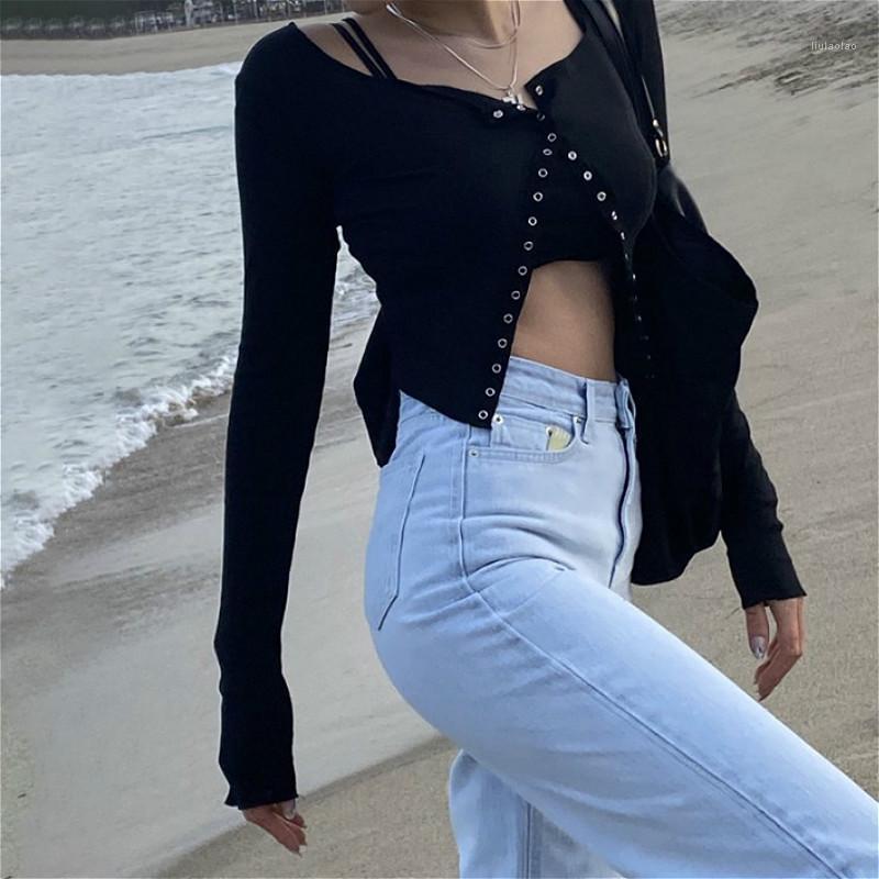 Women' Blouses & Shirts Women Long Sleeve Knit Blouse 2022 Autumn Solid Color U-neck Button Cardigan Casual Tops Female, Blue
Women' Blouses & Shirts Women Long Sleeve Knit Blouse 2022 Autumn Solid Color U-neck Button Cardigan Casual Tops Female, Blue