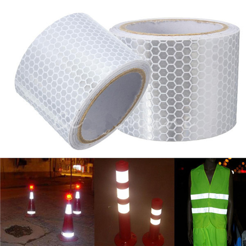 5cm*100cm Car Reflective Tape Stickers Night Safety Warning Strips Reflector Automobiles Motorcycle Styling Decoration Protective Film Sticker