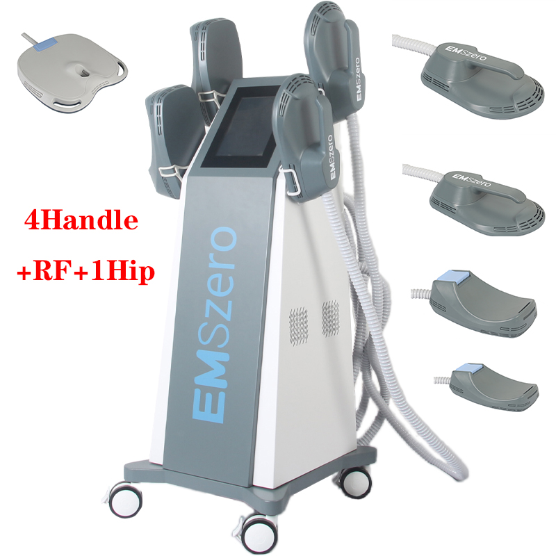 RF 4 Handles EMS Muscle Stimulator Building Fat Removal emt Machine with Portable Pelvic Floor Rehabilitation Seat Cushion