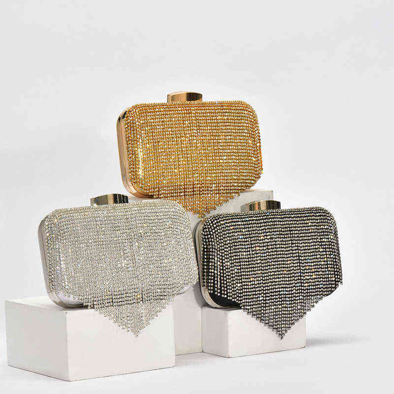 Rhinestone Tassels Clutch Bag Women Vintage Shoulder Clutches Purse Bride Sliver Fashion Party Wedding Chain Evening Bags B463 T220727, Gold
Rhinestone Tassels Clutch Bag Women Vintage Shoulder Clutches Purse Bride Sliver Fashion Party Wedding Chain Evening Bags B463 T220727, Gold