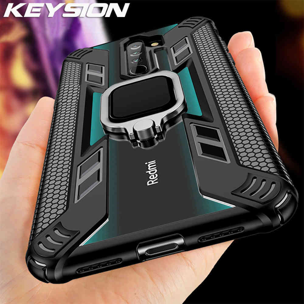 

KEYSION Shockproof Case for Redmi Note 8 Pro 8T 9S 9 Max 7 K30 K20 Phone Cover Xiaomi Mi 10 9T 9 Lite A3 X3 NFC F2, Black