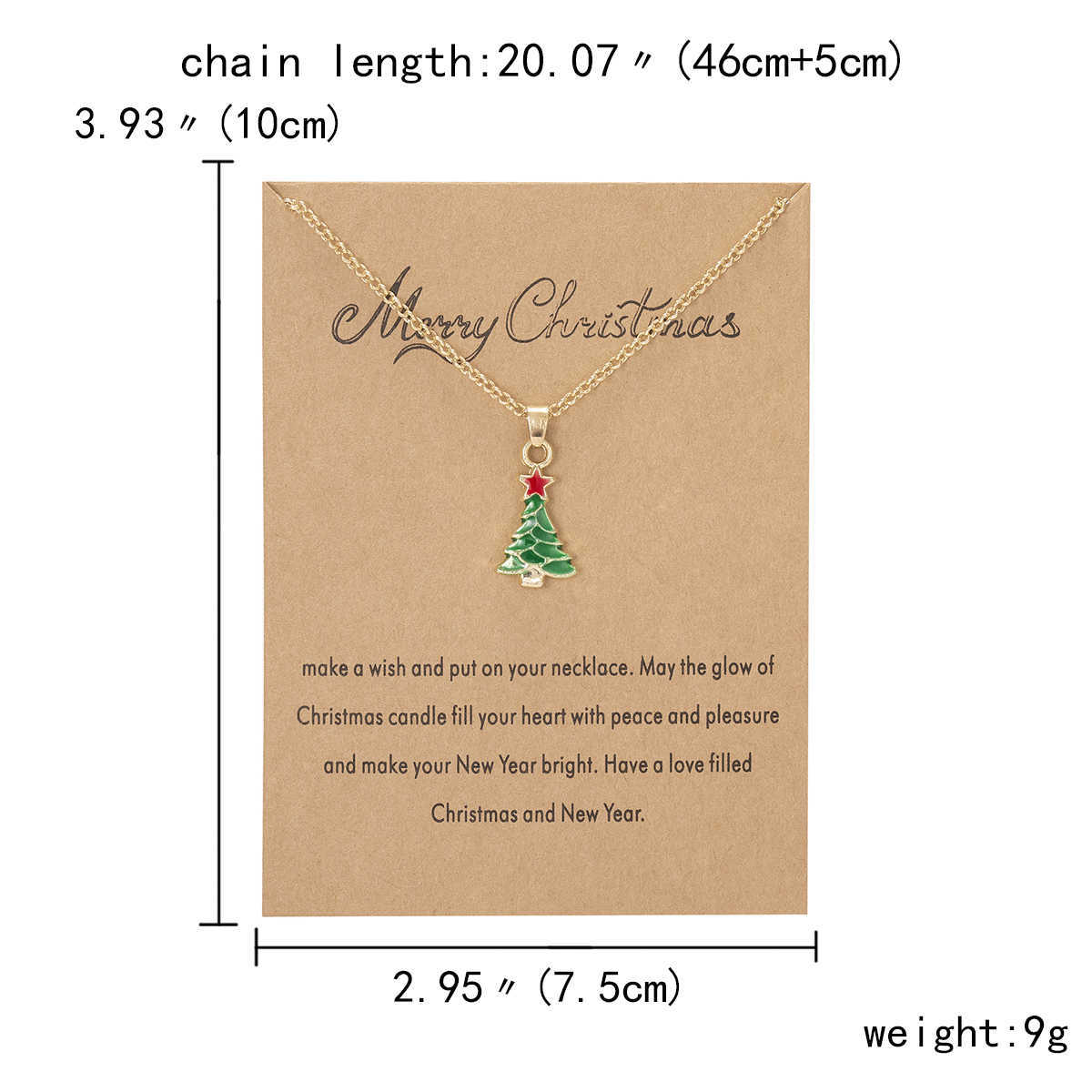 Fashion Enamel Christmas Tree Santa 2022 Claus Snowman Pendant Necklace Jewelry For Women Choker Clavicle Chain Card Party Gifts