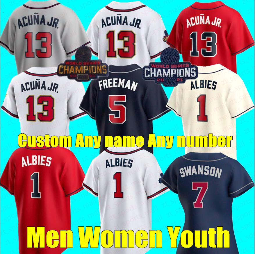 2022 World Series Champion Men Women youth Baseball jerseys Ronald Acuna Jr. Marcell Ozuna Freddie Freeman Dansby Swanson Brave, Men's
2022 World Series Champion Men Women youth Baseball jerseys Ronald Acuna Jr. Marcell Ozuna Freddie Freeman Dansby Swanson Brave, Men's