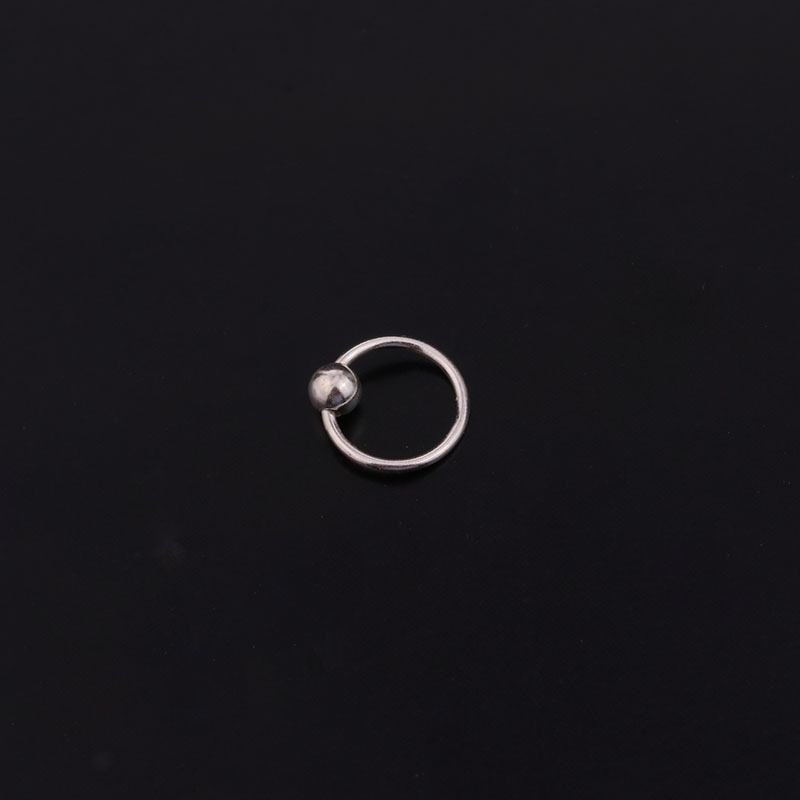 925 Sterling Silver Nose Ring Stud Pin Fake Ear Earrings Body Lip Piercing Jewelry Jewellery Anti Allergen Ball Huggie Hoop Rings Threader Pull throug