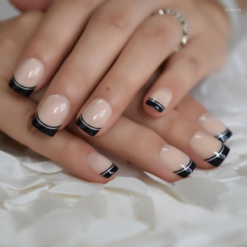 False Nails Nude Designed French Nail Black Boundary Special Fake Short Daily Natural Smooth Artificial Prud22, Z983
False Nails Nude Designed French Nail Black Boundary Special Fake Short Daily Natural Smooth Artificial Prud22, Z983