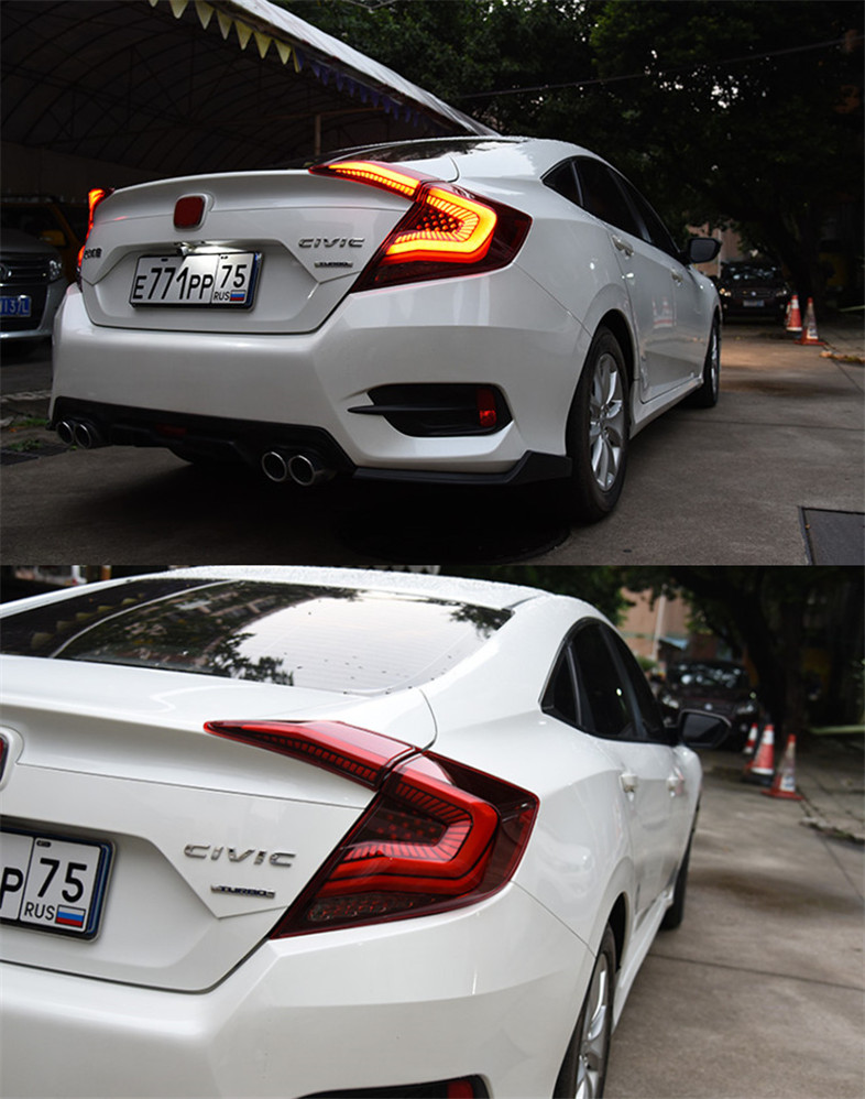 Car Lighting Accessories For Honda Civic LED Tail Light 16-21 Daily Lights LED Stream Turn Signal Reverse Fog Brake Lamp