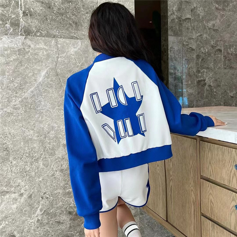 Star Print Jackets Coats Shorts For Women Designer Letter Long Sleeve Jacket Fashion Brand Lady Short Pants Sets, Blue
Star Print Jackets Coats Shorts For Women Designer Letter Long Sleeve Jacket Fashion Brand Lady Short Pants Sets, Blue