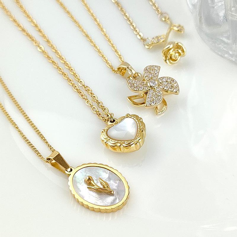 Pendant Necklaces Lava Water Drop Sunflower Stainless Steel Necklace Square Crystal Heart Clavicle Chain For Women Non Fading Jewelry
Pendant Necklaces Lava Water Drop Sunflower Stainless Steel Necklace Square Crystal Heart Clavicle Chain For Women Non Fading Jewelry
