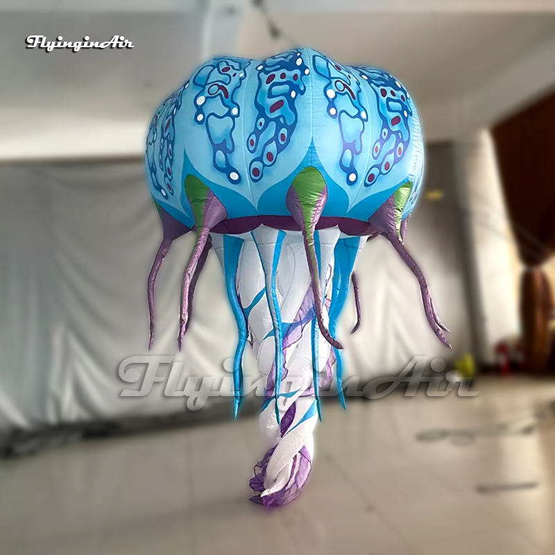 Hanging LED Inflatable Jellyfish Party Balloon Outdoor Street Light For Ceiling Decoration