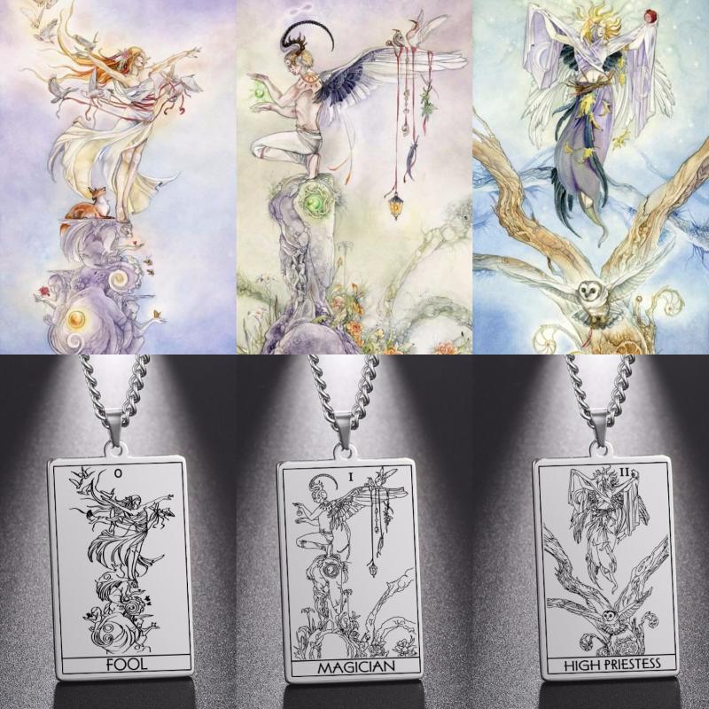 Pendant Necklaces 22 Major Arcana Tarot Card Vintage Stainless Steel Amulet Witchcraft Accessories Jewelry Gift Zodiac
Pendant Necklaces 22 Major Arcana Tarot Card Vintage Stainless Steel Amulet Witchcraft Accessories Jewelry Gift Zodiac