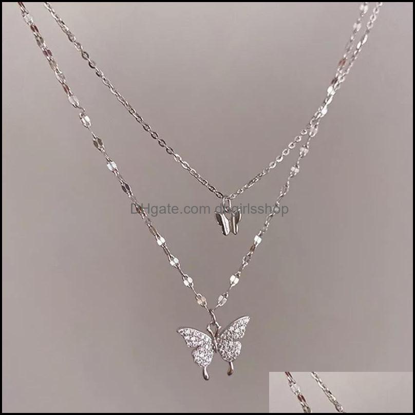 Chains Necklaces Pendants Jewelry Korean Fashion Shiny Butterfly Necklace For Women Ladies Exquisite Double Layer Clavicle Ch Dhrm7
Chains Necklaces Pendants Jewelry Korean Fashion Shiny Butterfly Necklace For Women Ladies Exquisite Double Layer Clavicle Ch Dhrm7