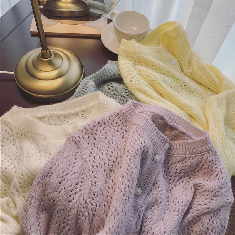 Women's Knits & Tees Long Sleeve Hollow Knitted Cardigan Women Spring Autumn Solid Color Loose Single-breasted Sweater Jacket Female, White
Women's Knits & Tees Long Sleeve Hollow Knitted Cardigan Women Spring Autumn Solid Color Loose Single-breasted Sweater Jacket Female, White