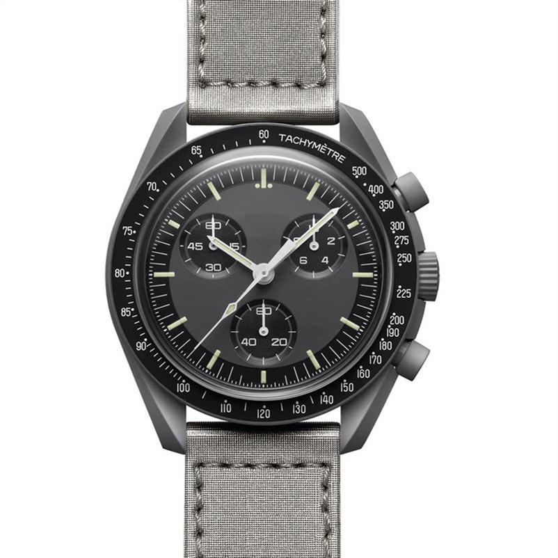 Bioceramic Mens Full Function Chronograph Watches Mission To Mercury 42mm Nylon Earth Moon Space Watch Sports Quartz Wristwatches206e, 12
Bioceramic Mens Full Function Chronograph Watches Mission To Mercury 42mm Nylon Earth Moon Space Watch Sports Quartz Wristwatches206e, 12