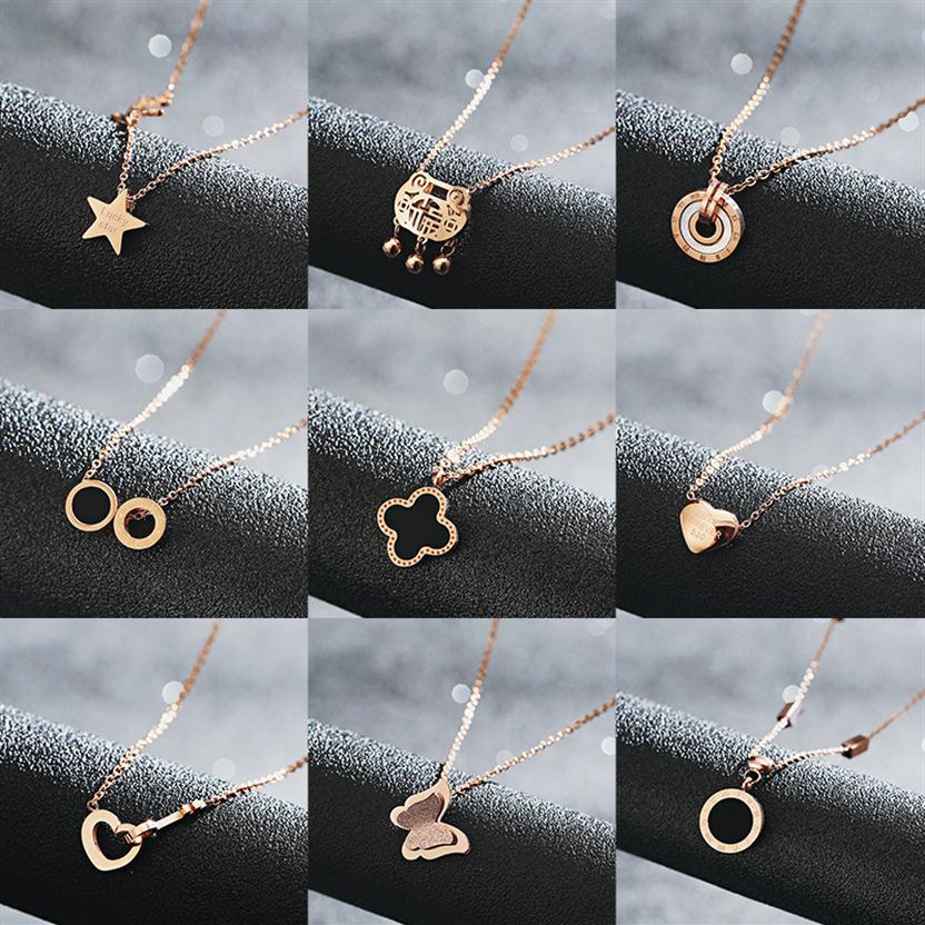 new fashion 18K rose gold clover designer pendant necklaces stainless steel choker simple necklace jewelry for women279l
new fashion 18K rose gold clover designer pendant necklaces stainless steel choker simple necklace jewelry for women279l
