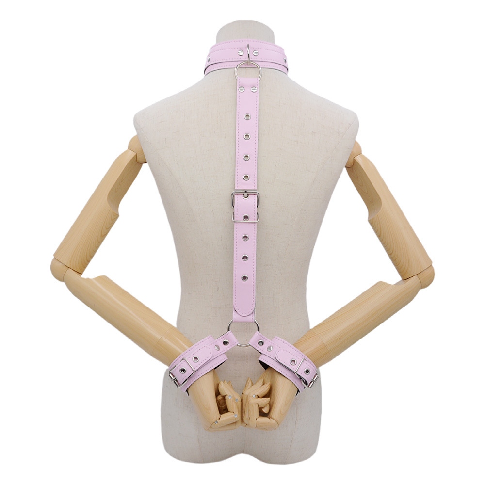 Massage Backhand tied Bdsm Bondage Restraint with Collar and Handcuffs Slave Fetish Bondage Gear Erotic Sex Toys For Couples Adult