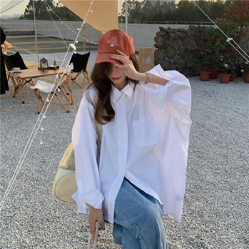 Women' Blouses & Shirts Minimalist Oversize Womens White Shirt Blouse Long Sleeve Button Up Basic 2022 Autumn Casual Loose Female ClothingW
Women' Blouses & Shirts Minimalist Oversize Womens White Shirt Blouse Long Sleeve Button Up Basic 2022 Autumn Casual Loose Female ClothingW