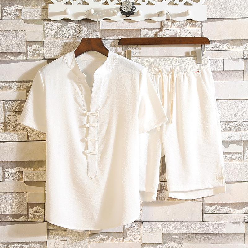 Ethnic Clothing 2022 Men Summer Short Sleeve Tops Pants Tang Suit Casual Linen Loose Chinese Traditional Clothes Vintage Solid Color Hanfu
Ethnic Clothing 2022 Men Summer Short Sleeve Tops Pants Tang Suit Casual Linen Loose Chinese Traditional Clothes Vintage Solid Color Hanfu