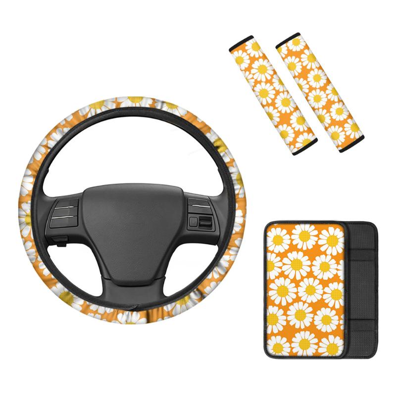 Steering Wheel Covers Slip-Resistant Seat Belt Shoulder Protection Car Armrest Cover Sunflower Print Interior AccessoriesSteering
Steering Wheel Covers Slip-Resistant Seat Belt Shoulder Protection Car Armrest Cover Sunflower Print Interior AccessoriesSteering