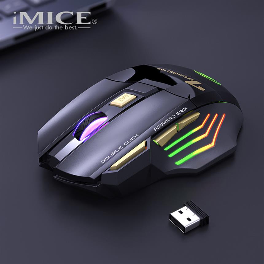 Rechargeable Wireless Mice Bluetooth Gamer Computer Ergonomic Gaming Mouse With Backlight RGB Silent Mouse For Laptop PC Epacket27