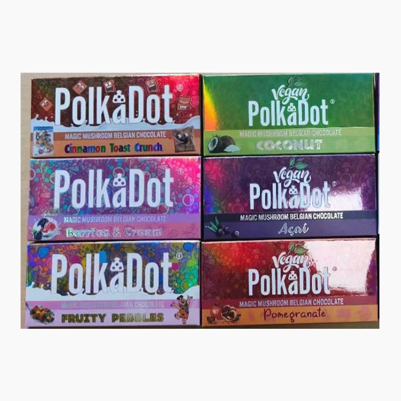 polkadot magic mushroom belgian chocolate packaging boxes vegan cinnamon toast crunch coconut dank fruity pebbles packing box
polkadot magic mushroom belgian chocolate packaging boxes vegan cinnamon toast crunch coconut dank fruity pebbles packing box