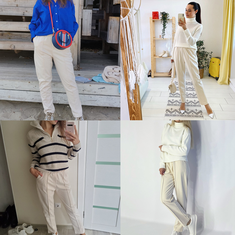 Wixra Womens Harem Thick Pants Casual Elastic Waist Black Basic Pockets Office Lady Trousers Autumn Winter 220325