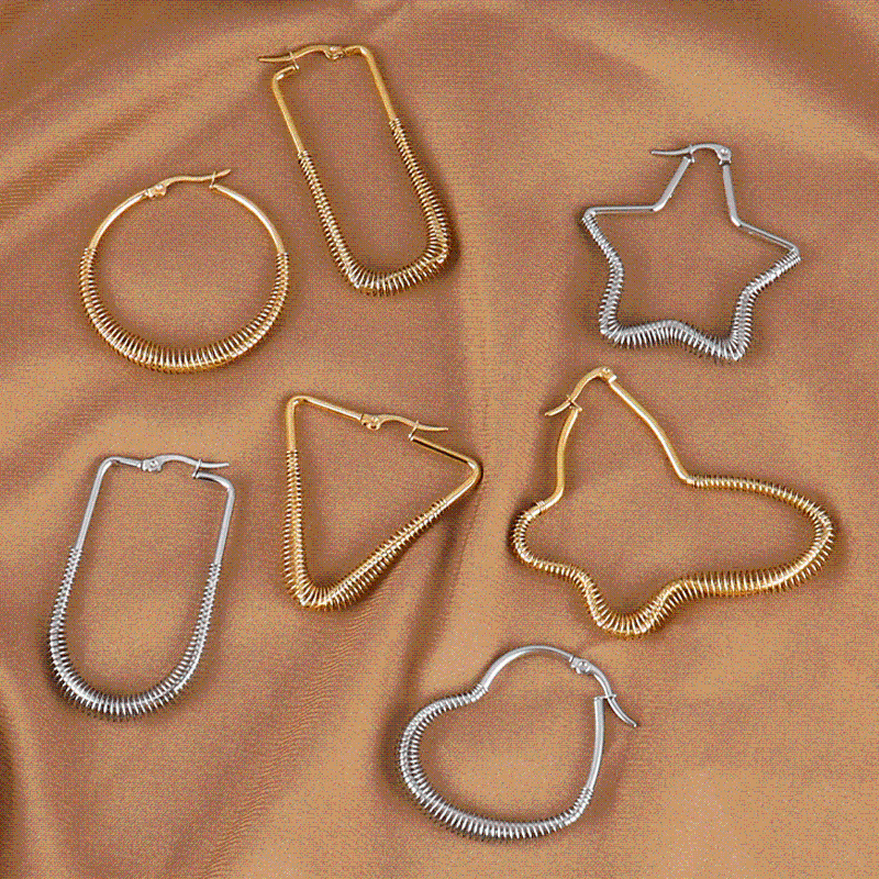 Hoop & Huggie Punk Big Earring Stainless Steel Geometric Gold Earrings Trendy Heart Star Round For Women Jewelry EarringHoop
Hoop & Huggie Punk Big Earring Stainless Steel Geometric Gold Earrings Trendy Heart Star Round For Women Jewelry EarringHoop