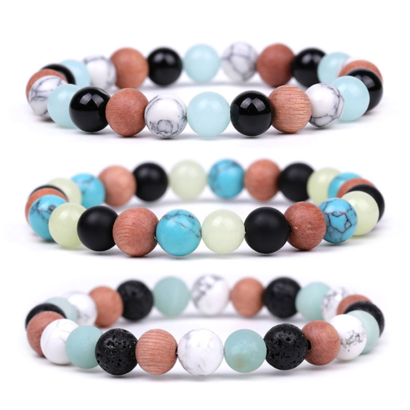 8mm Natural Stone Wooden Beaded Strands Charm Bracelets Elastic Colorful Bangle For Women Men Handmade Jewelry
8mm Natural Stone Wooden Beaded Strands Charm Bracelets Elastic Colorful Bangle For Women Men Handmade Jewelry