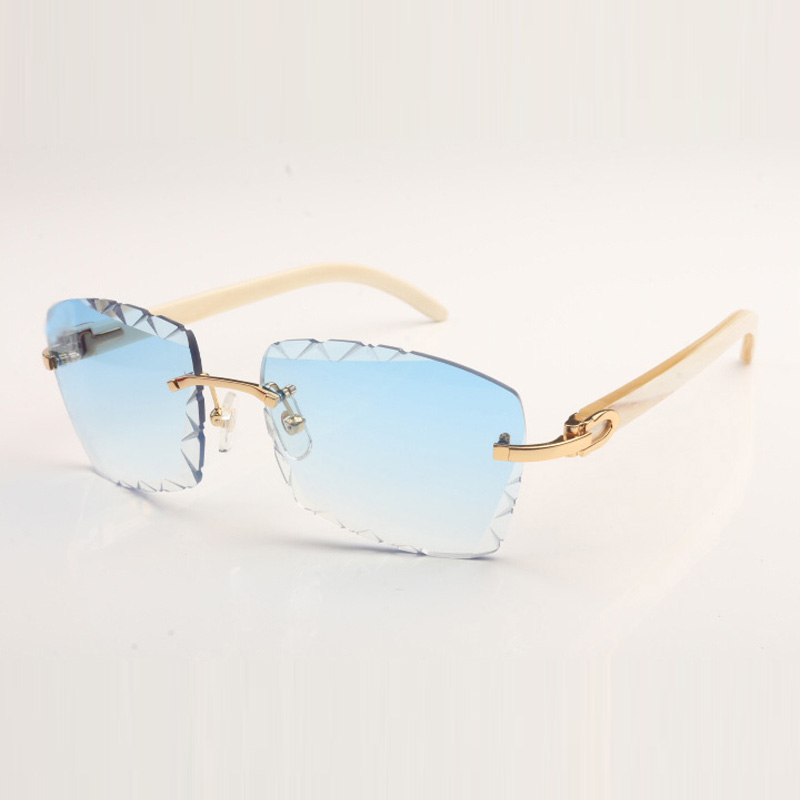 New Hand Engraved Lens Design Seasonal Fashion Sunglasses buffs 3524029 Assorted Colors Horns Temples and 58mm Cut Lens Thickness 3mm Free express