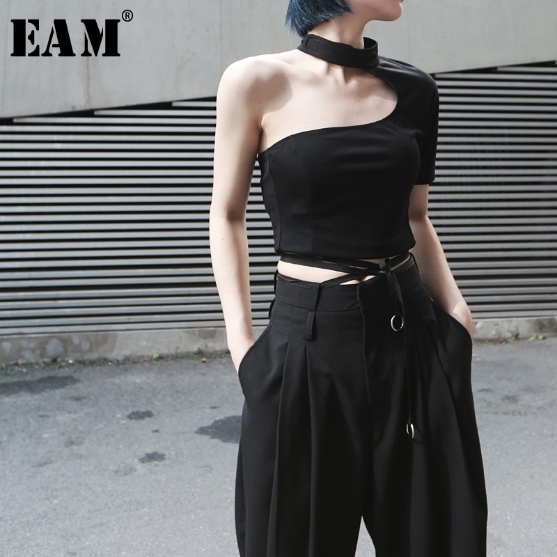 EAM Spring Summer Round Neck Short Sleeve Backless Irregular Brief Personality Short Tshirt Women Fashion JX391 Y200109, Black
EAM Spring Summer Round Neck Short Sleeve Backless Irregular Brief Personality Short Tshirt Women Fashion JX391 Y200109, Black