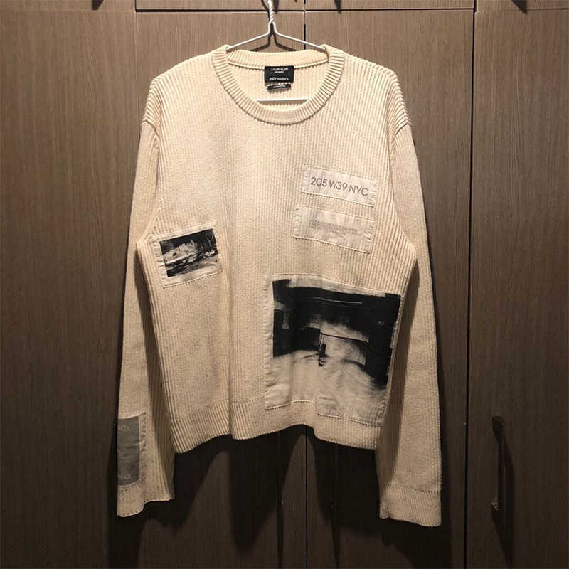 fashiondemon and Men' Sweaters winter Autumn new Raf Simons ck205 sticker Quan Zhilong same autumn knitted sweater, White
fashiondemon and Men' Sweaters winter Autumn new Raf Simons ck205 sticker Quan Zhilong same autumn knitted sweater, White